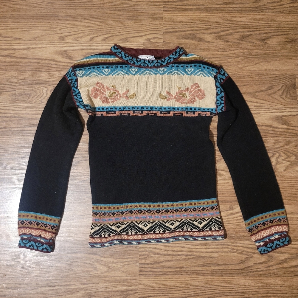 Multicolor Feminine Patterned Sweater
